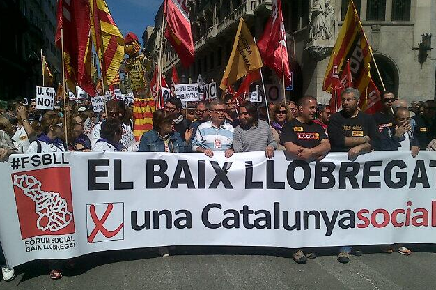 Treballadors i treballadores, partits d’esquerres i sindicats del Baix Llobregat sumen forces contra les polítiques d’austeritat i les retallades