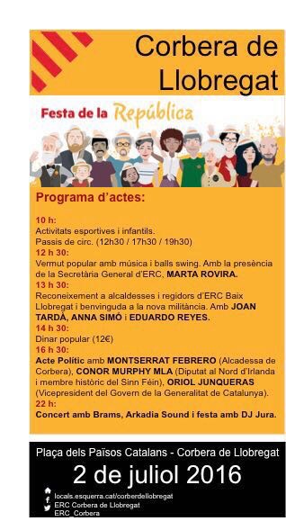 Avui Esquerra Republicana del Baix Llobregat i L’Hospitalet celebra la seva tradicional festa republicana