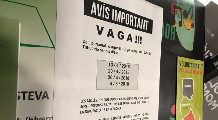 La gestió tributària de la Diputació, una nova vaga al Baix
