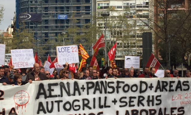 L’hostaleria unida, en vaga a l’aeroport del Prat