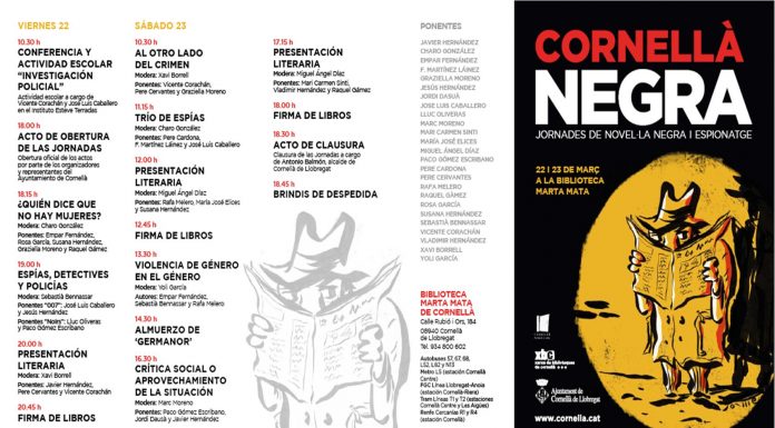Una vintena d’autors participen al I Cicle de novel·la negra de Cornellà