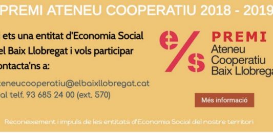 Arriba al Baix Llobregat el Premi Ateneu Cooperatiu 2018-2019
