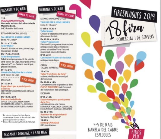 Darrer dia de Firesplugues, el teixit comercial de la ciutat surt al carrer