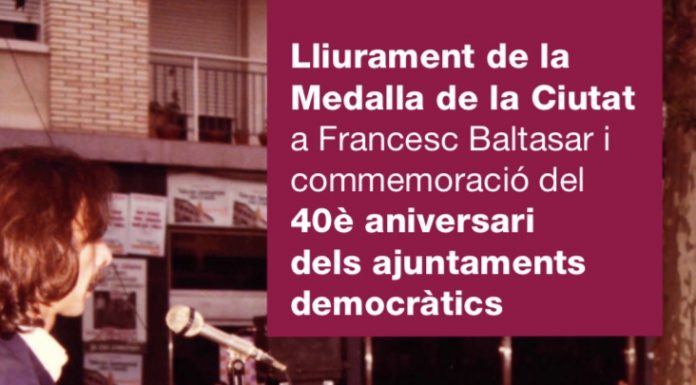 El primer alcalde de la democràcia a Sant Feliu, Francesc Baltasar, rebrà la Medalla de la Ciutat el 6 de juny