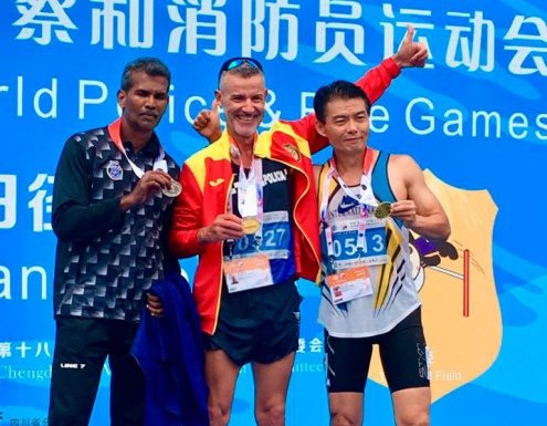 El policia local del Prat, José García Vega, guanya els 5.000m marxa del World Fire & Police Games