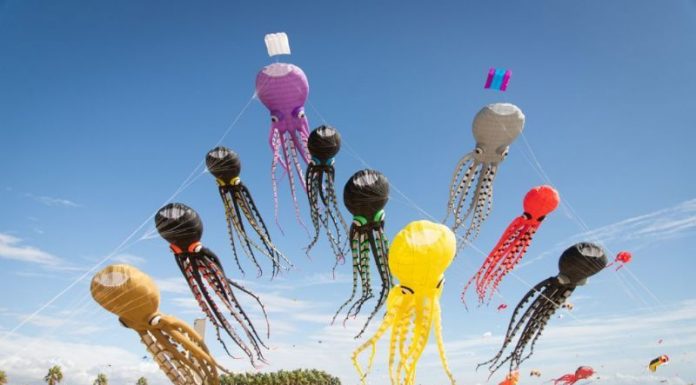 Més de 900 estels sobrevolen la platja de Castelldefels per reivindicar la pau