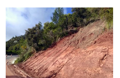 Comencen els treballs per a reparar un tram de la carretera BV-2041, a Begues