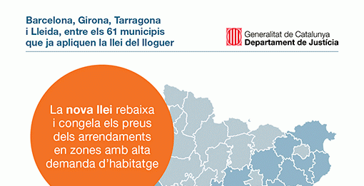 En vigor des del 22 de setembre la llei que regula el preu del lloguer en zones amb alta demanda d’habitatge