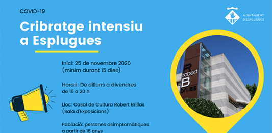 Esplugues acull un cribratge intensiu amb test d’antígens des d’avui