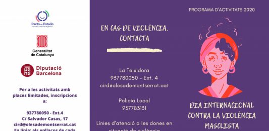 Olesa commemora amb quinze dies d’activitats el Dia Internacional contra la violència masclista
