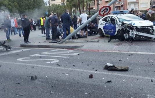 Accident de trànsit de la Policia Local del Prat