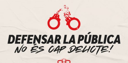 Protestes al Baix Llobregat davant les penes que demana Fiscalia a un grup d’estudiants, per una vaga contra la pujada de taxes universitàries
