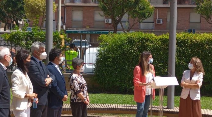 La nova ministra de Transports, Mobilitat i Agenda Urbana, Raquel Sánchez, visita les obres del soterrament de Sant Feliu