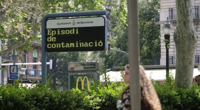 Ahir es va activar l’avís preventiu de contaminació a l’àrea metropolitana