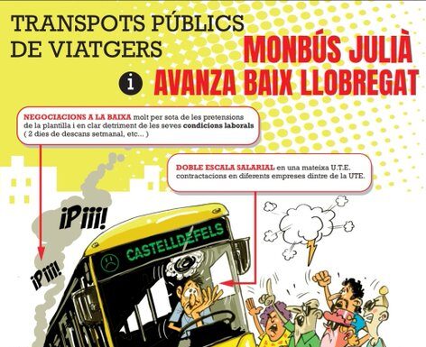 Les plantilles d’Avanza i Monbús es manifesten a Barcelona