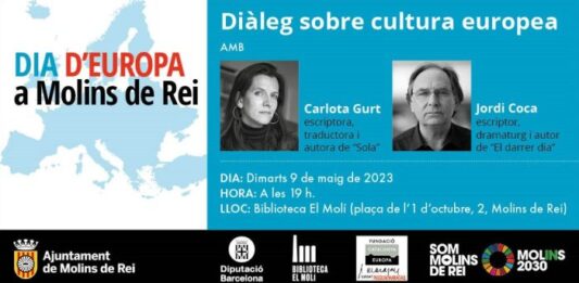 Jordi Coca, Carlota Gurt i Dolors Camats a Molins de Rei el Dia d’Europa