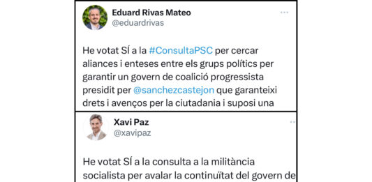El PSC del Baix Llobregat es mobilitza per votar l’acord de govern de progrés entre PSOE i Sumar