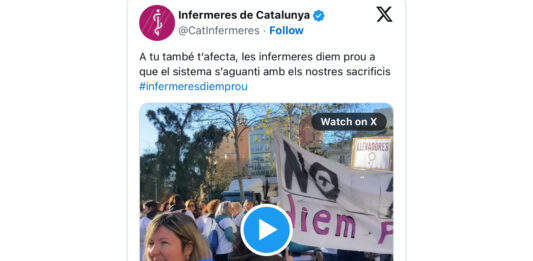 Mig miler d’infermeres tornen a sortir al carrer en ple context de vaga: “Un dia més volem fer sentir la nostra veu”
