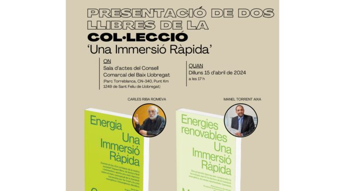L’energia, tema central de dos llibres que es presenten dilluns al Consell Comarcal