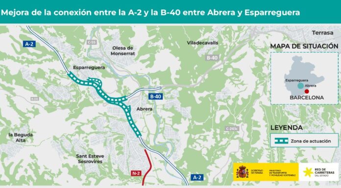 S’ha iniciat la licitació per a la millora de la connexió entre l’A-2 i la B-40 al Baix Llobregat