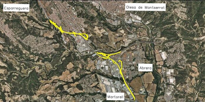 Licitades per 37,1 MEUR les obres per millorar la connexió entre l’A-2 i la B-40 a Abrera i Esparreguera