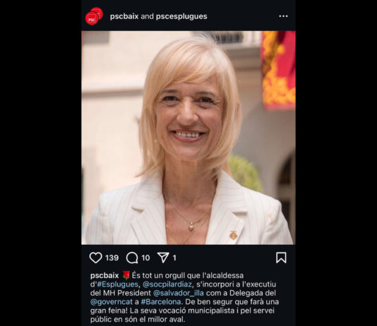 L’alcaldessa d’Esplugues, Pilar Díaz, serà la nova delegada del govern de la Generalitat a Barcelona