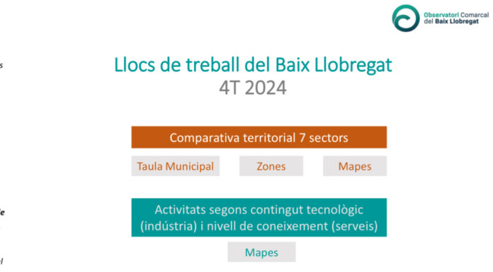 El 29,5% dels llocs de treball de la zona Nord del Baix Llobregat són industrials