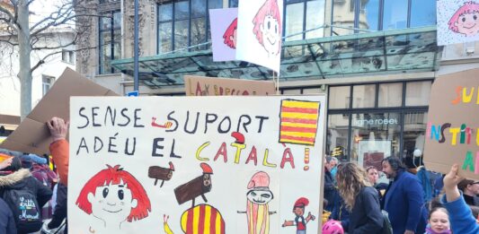 El diputat del Prat, Lluís Mijoler, es manifesta a Perpinyà amb Jaume Asens en solidaritat amb la Bressola