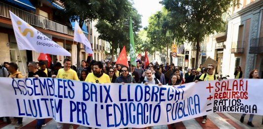 El seguiment de la vaga educativa al Baix Llobregat i el Penedès va arribar al 21,27% segons Educació