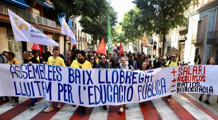 El seguiment de la vaga educativa al Baix Llobregat i el Penedès va arribar al 21,27% segons Educació