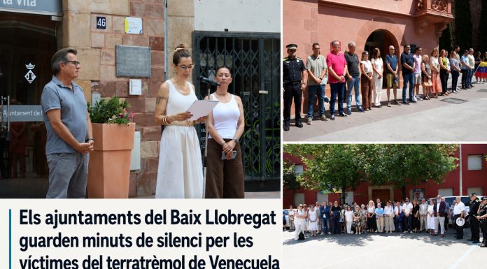 Els ajuntaments del Baix Llobregat reten homenatge a les víctimes del terratrèmol de Veneçuela i anuncien ajudes d’emergència
