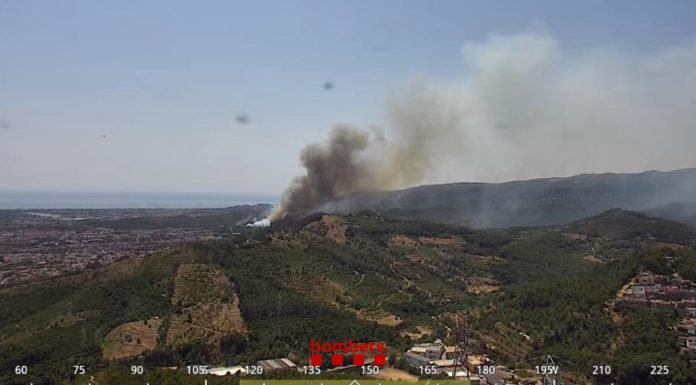 Un incendi forestal a Gavà obliga a confinar diversos sectors de Gavà, Sant Climent i Viladecans i activa l’Es-Alert